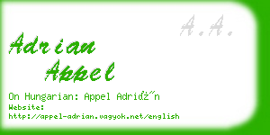 adrian appel business card